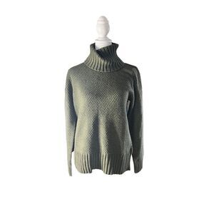 Patagonia Women's Basin Green Recycled Cashmere Turtle Neck Sweater Small NWT